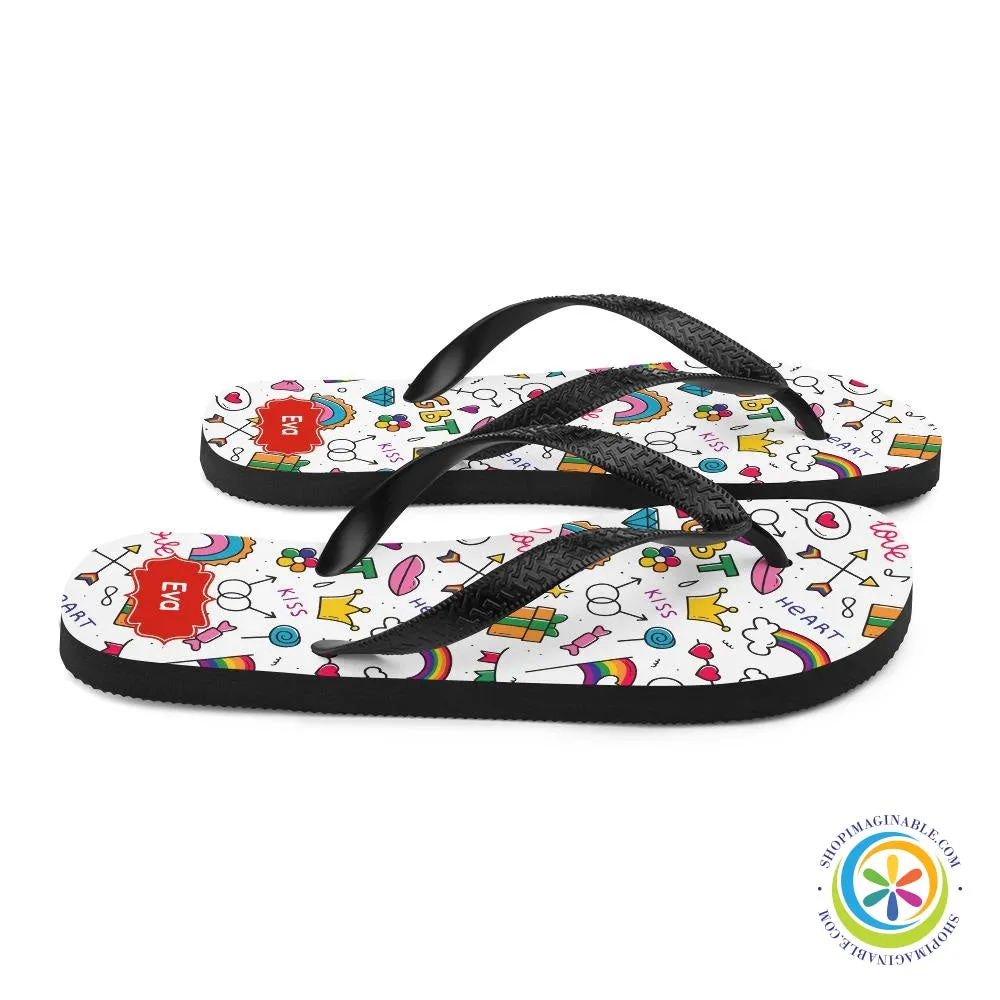 Gay Pride LGBT Flip-Flops