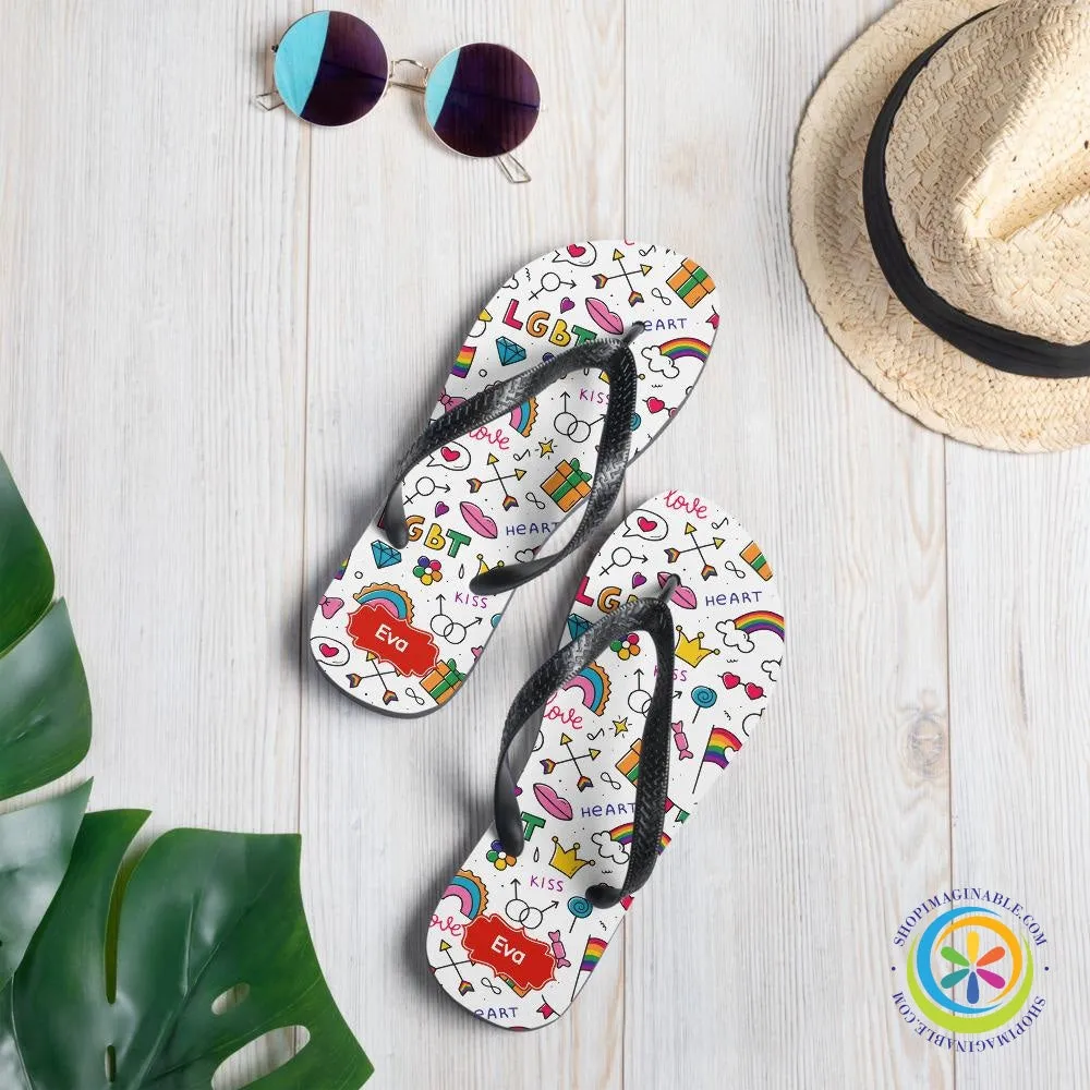 Gay Pride LGBT Flip-Flops