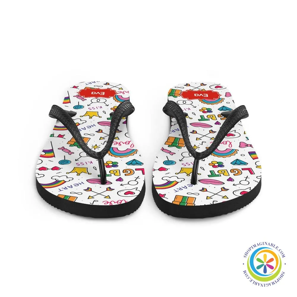 Gay Pride LGBT Flip-Flops