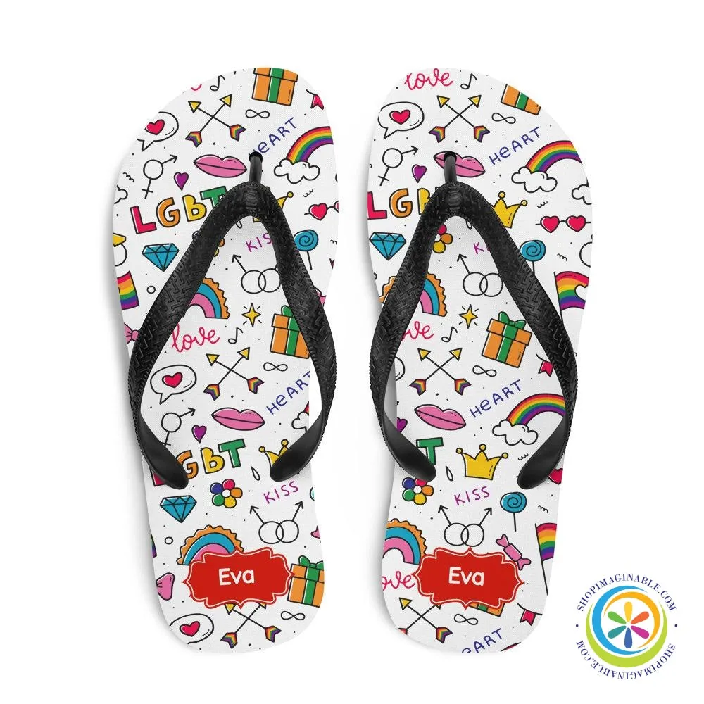 Gay Pride LGBT Flip-Flops