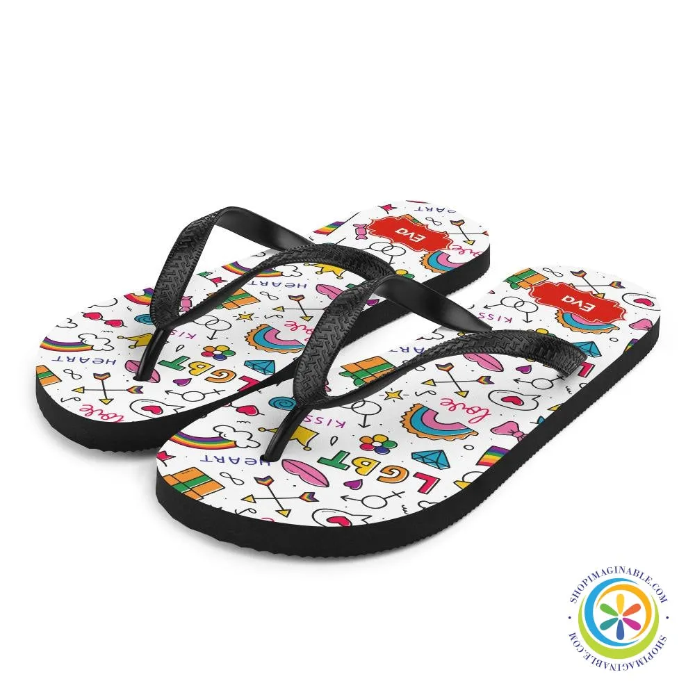Gay Pride LGBT Flip-Flops