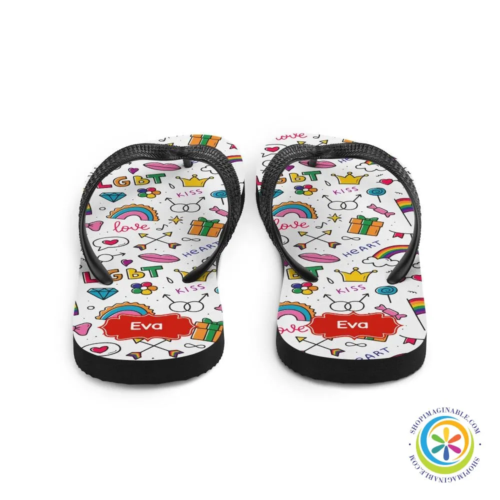 Gay Pride LGBT Flip-Flops