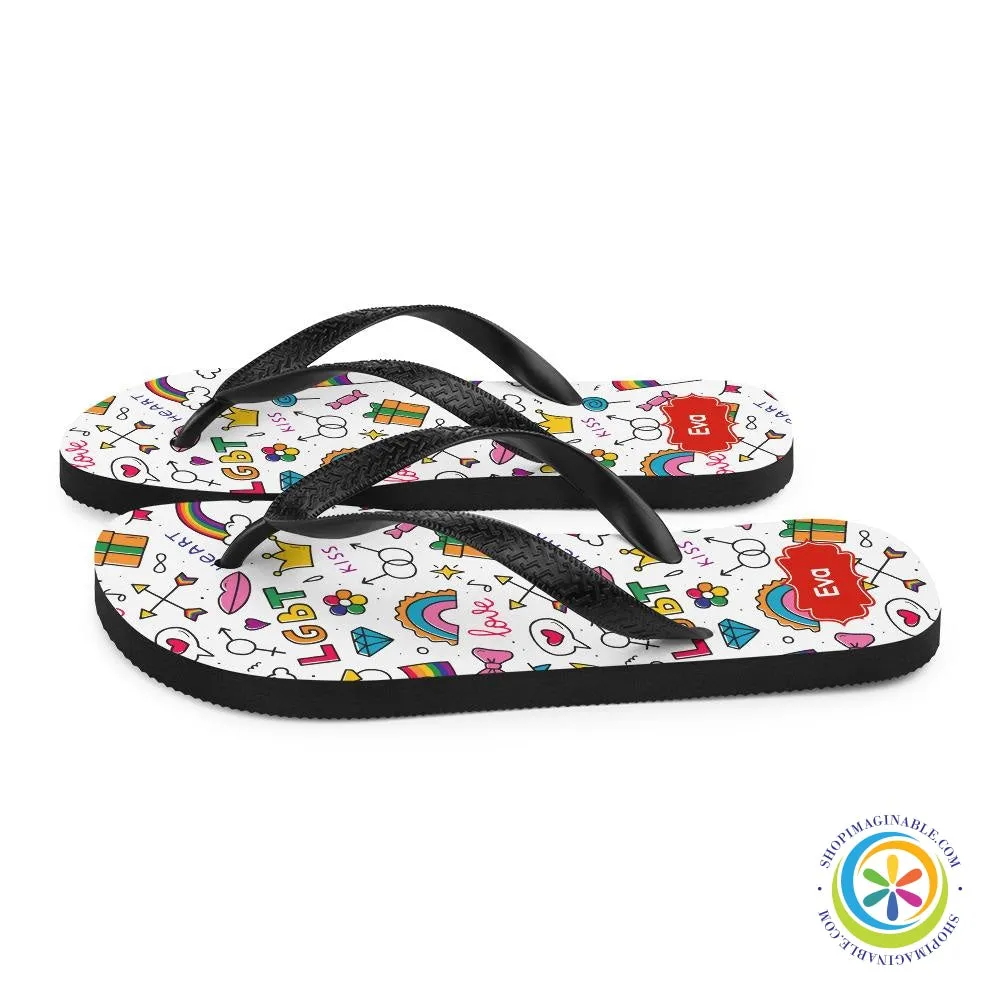 Gay Pride LGBT Flip-Flops
