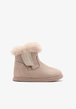 Gold Respectful Plush Boots