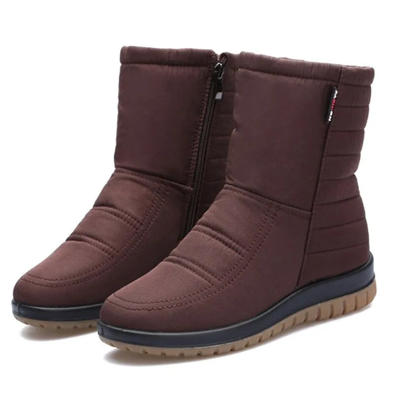 Groovywish Women Orthopedic Boots Waterproof Fur Ankle Shoes