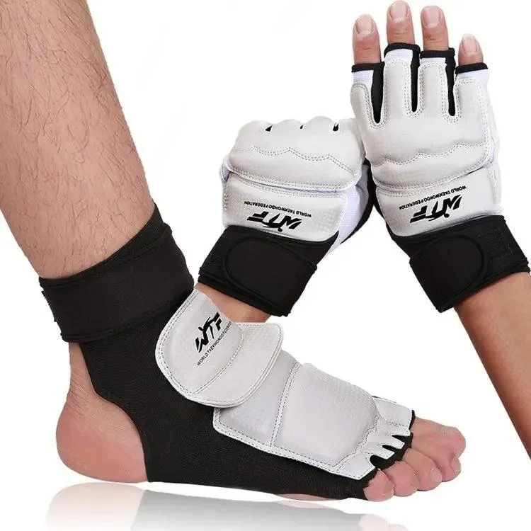 Martial Arts Gloves and Foot Protectors, Lightweight Protective Gear for Taekwondo, MMA, Muay Thai, Durable and Breathable Design