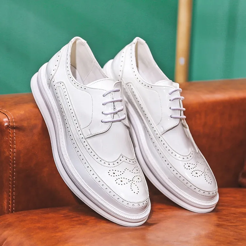 Oxford Shoes Fashion Brogue Formal Dress Shoes