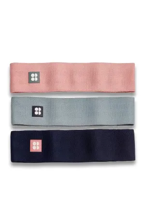 Resistance Training Bands, Pack of 3, Navy/Pink/Green