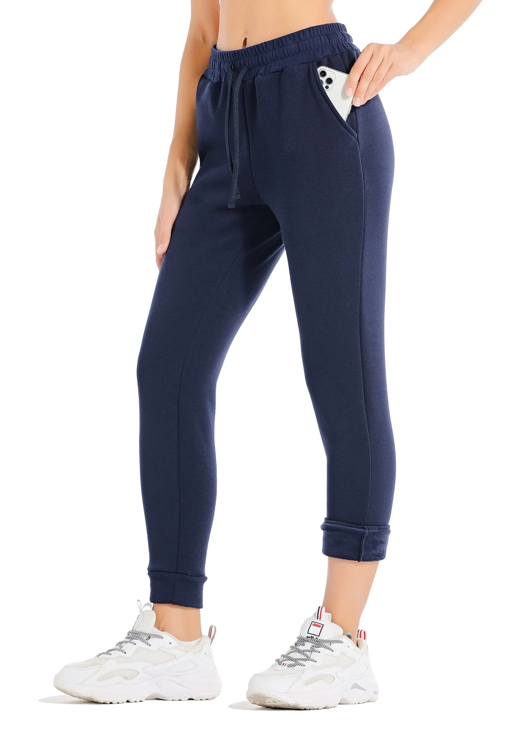 Women's Fleece Sweatpants Warm Sherpa Lined